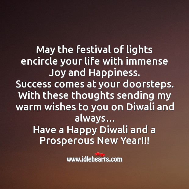 May the festival of lights encircle your life Joy and Happiness Quotes Image