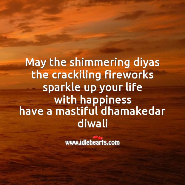 May the shimmering diyas Diwali Messages Image