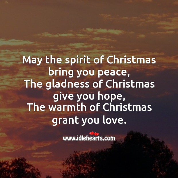 May the spirit of christmas Christmas Messages Image
