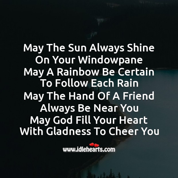 May the sun always shine on your windowpane Friendship Messages Image
