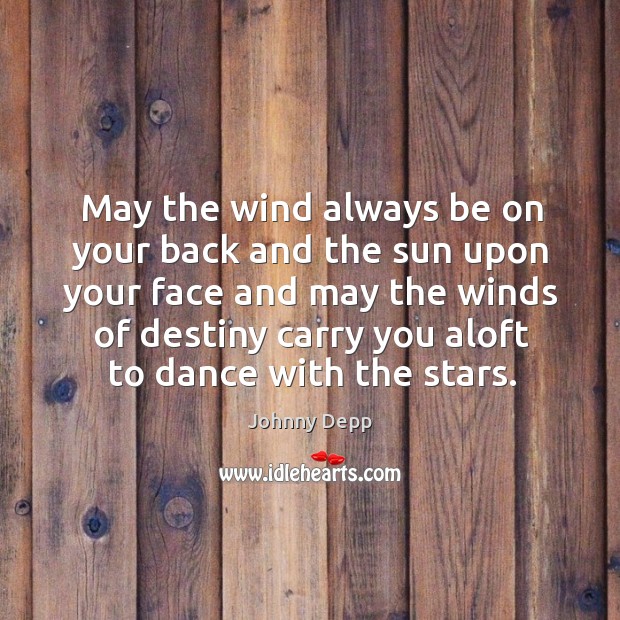 May the wind always be on your back and the sun upon your face and may the Image