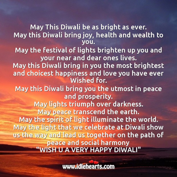 May this diwali be as bright as ever. Diwali Messages Image