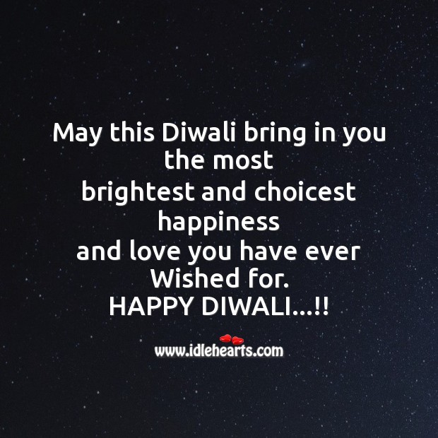 May this diwali bring in you the most Diwali Messages Image