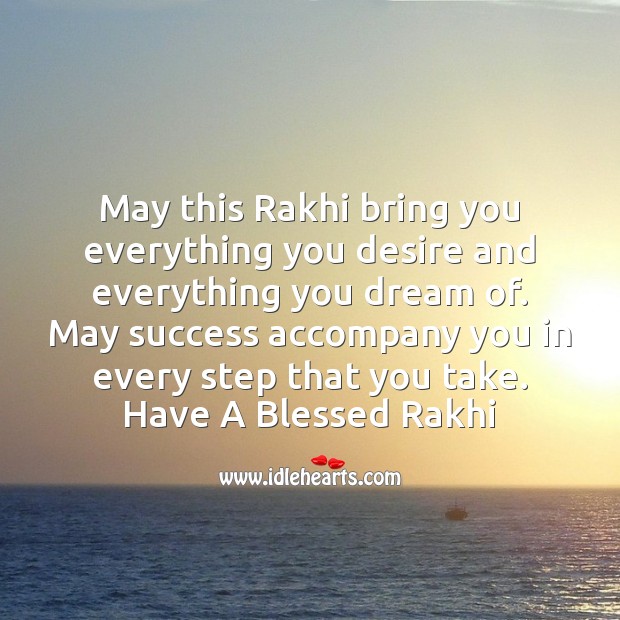 May this rakhi bring you everything you desire Raksha Bandhan Messages Image