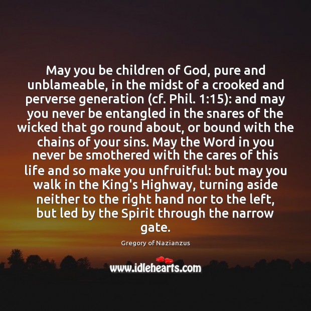 May you be children of God, pure and unblameable, in the midst Image