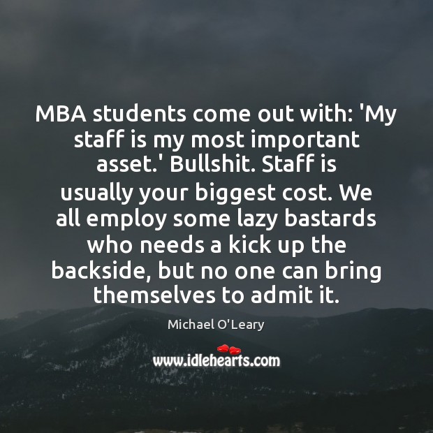 MBA students come out with: ‘My staff is my most important asset. Image