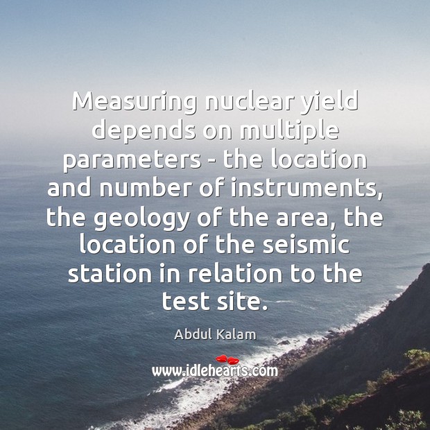 Measuring nuclear yield depends on multiple parameters – the location and number Image