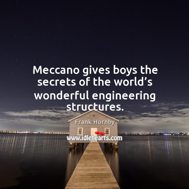 Meccano gives boys the secrets of the world’s wonderful engineering structures. Image