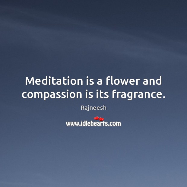 Meditation is a flower and compassion is its fragrance. Compassion Quotes Image
