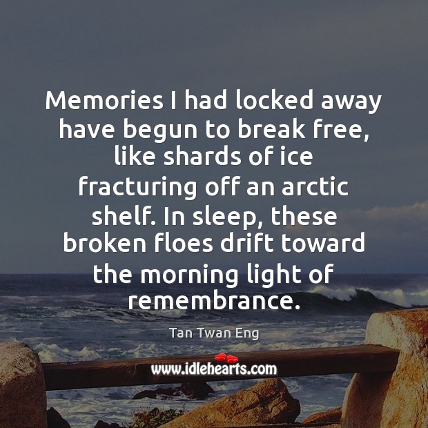 Memories I had locked away have begun to break free, like shards Tan Twan Eng Picture Quote