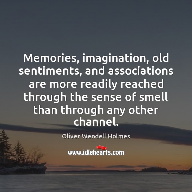 Memories, imagination, old sentiments, and associations are more readily reached through the Oliver Wendell Holmes Picture Quote