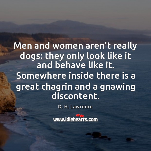 Men and women aren’t really dogs: they only look like it and Image