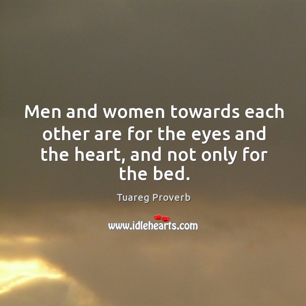 Men and women towards each other are for the eyes and the heart Image