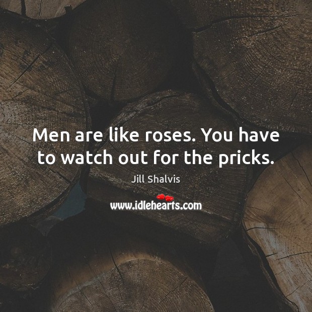 Men are like roses. You have to watch out for the pricks. Image