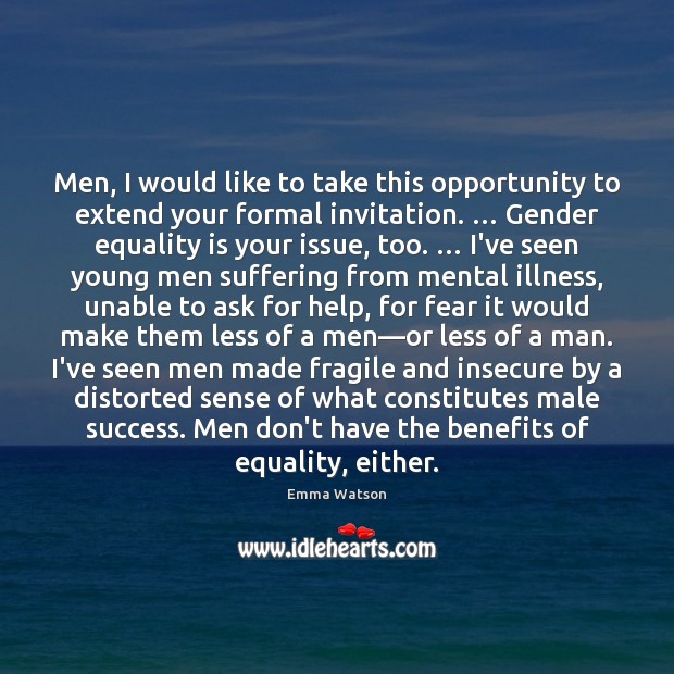 Men, I would like to take this opportunity to extend your formal Image
