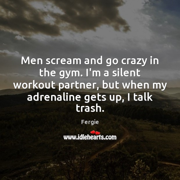 Men scream and go crazy in the gym. I’m a silent workout Image