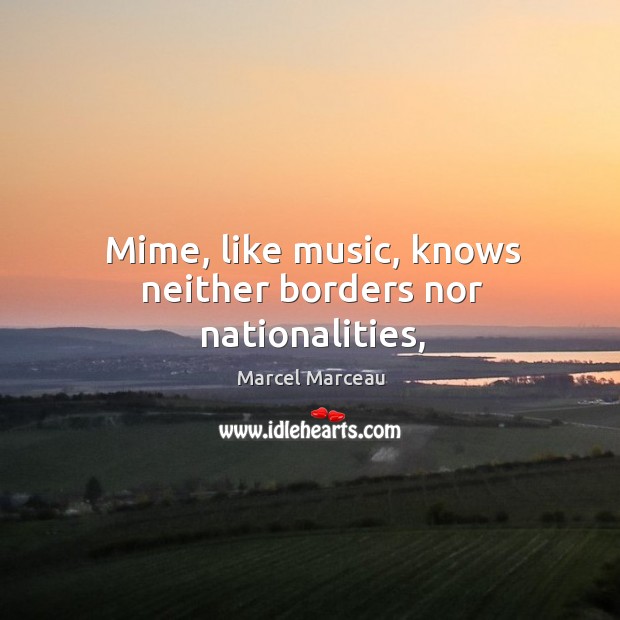 Mime, like music, knows neither borders nor nationalities, Image