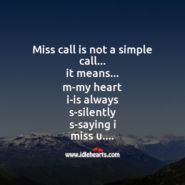 Miss call is not a simple call Image