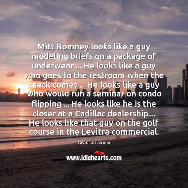 Mitt Romney looks like a guy modeling briefs on a package of Image