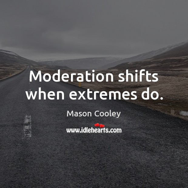Moderation shifts when extremes do. Image