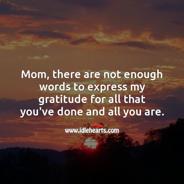 Mom, there are not enough words to express my gratitude for all that you’ve done. Mother’s Day Messages Image