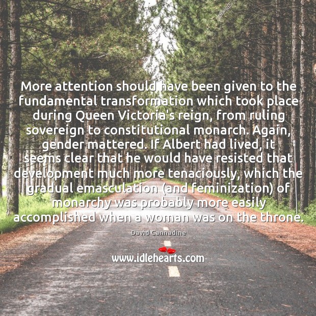More attention should have been given to the fundamental transformation which took David Cannadine Picture Quote