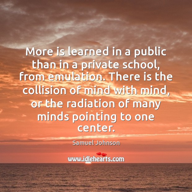 More is learned in a public than in a private school, from Image