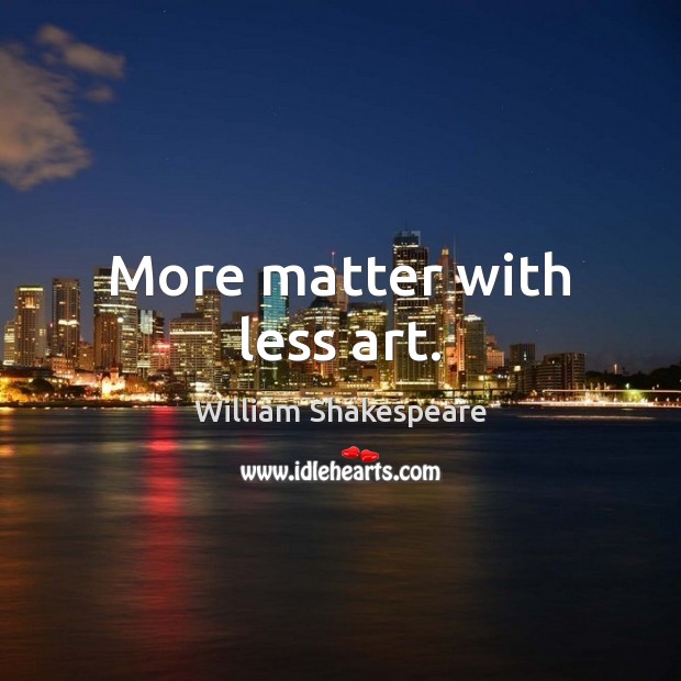 More matter with less art. Image