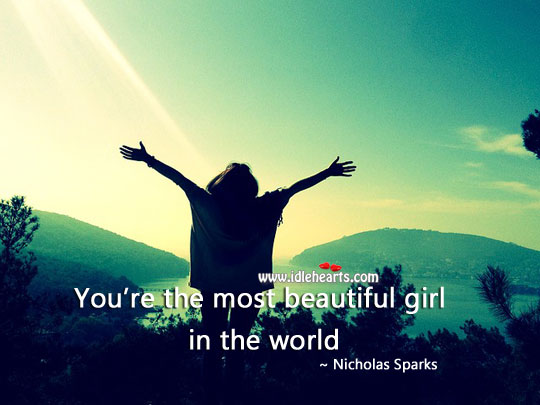 The most beautiful girl in the world Missing You Quotes Image