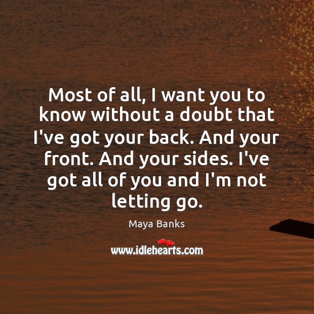 Most of all, I want you to know without a doubt that Letting Go Quotes Image