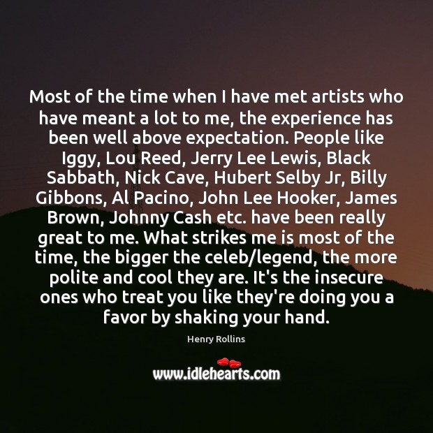 Most of the time when I have met artists who have meant Image