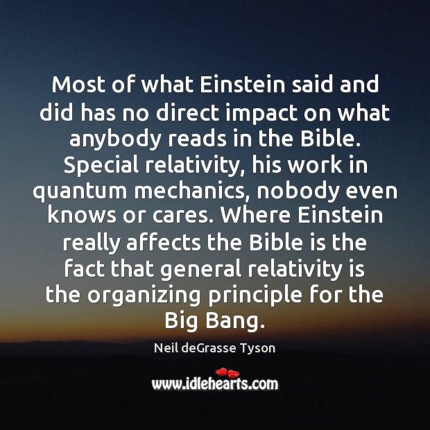 Most of what Einstein said and did has no direct impact on Image