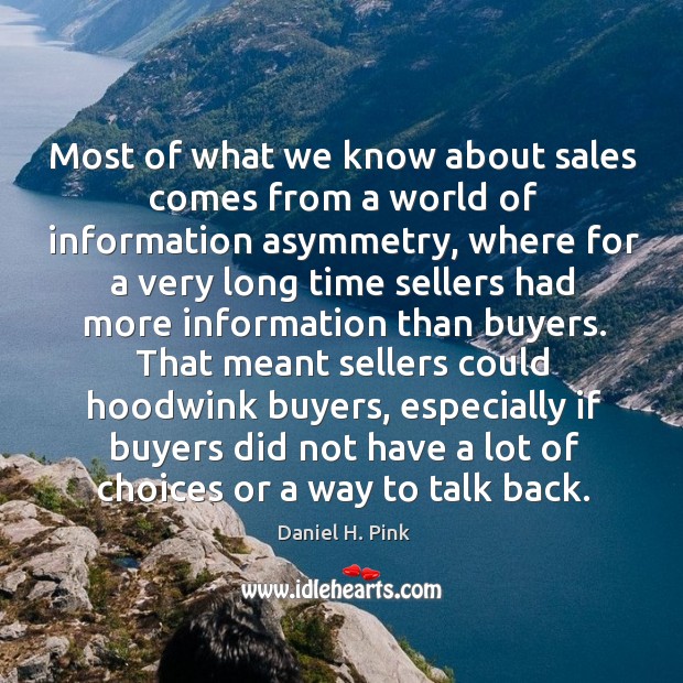 Most of what we know about sales comes from a world of Image