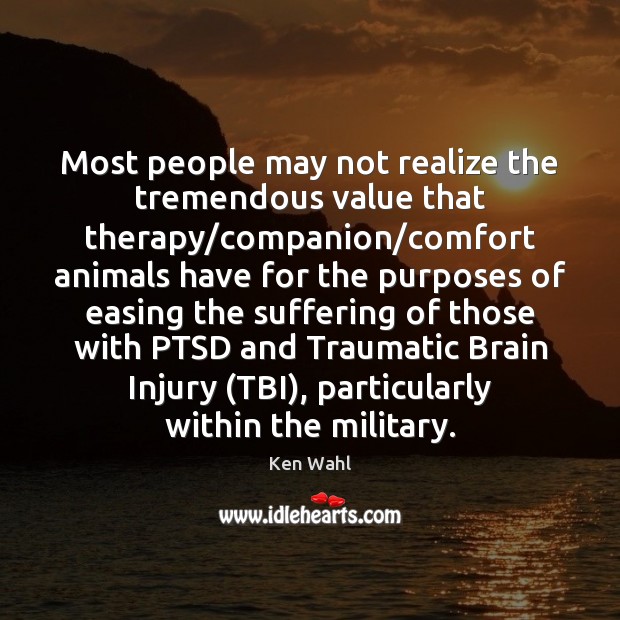Most people may not realize the tremendous value that therapy/companion/comfort Image