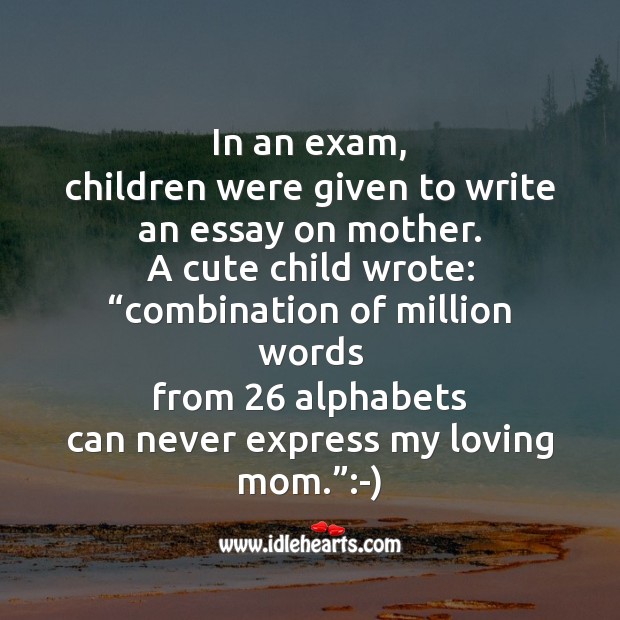 Mother – combination of million words Mother’s Day Messages Image
