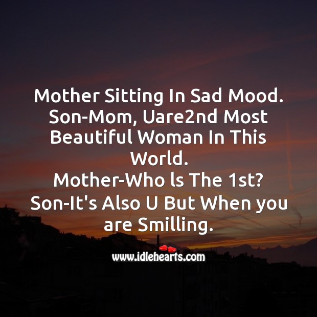 Mother sitting in sad mood. Mother’s Day Messages Image