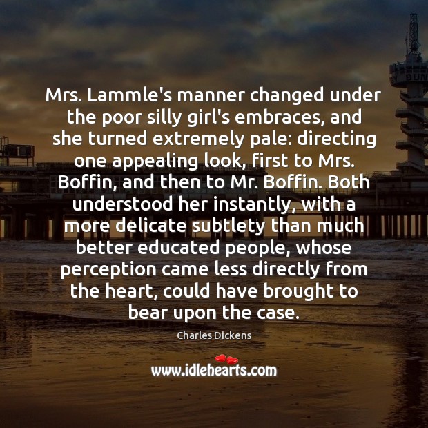 Mrs. Lammle’s manner changed under the poor silly girl’s embraces, and she Image