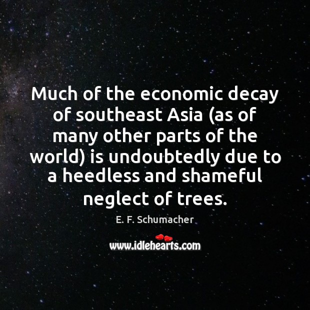 Much of the economic decay of southeast Asia (as of many other E. F. Schumacher Picture Quote