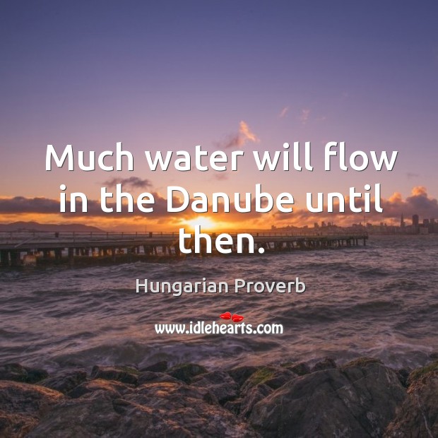 Much water will flow in the danube until then. Hungarian Proverbs Image