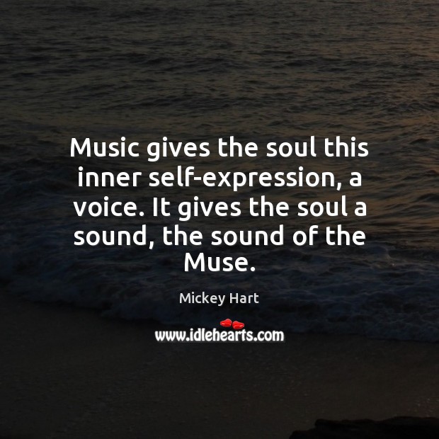 Music gives the soul this inner self-expression, a voice. It gives the 