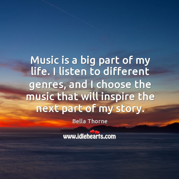 Music is a big part of my life. I listen to different Image