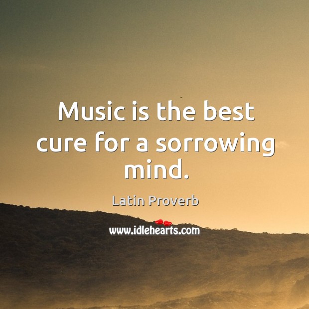 Music is the best cure for a sorrowing mind. Image