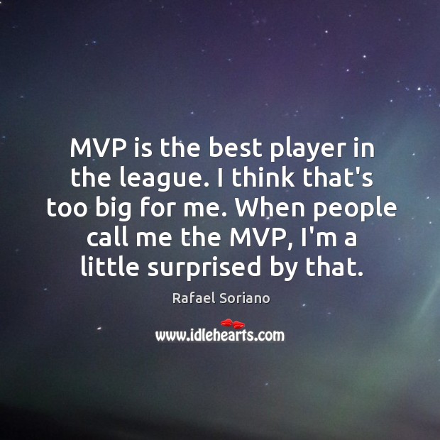 MVP is the best player in the league. I think that’s too Image