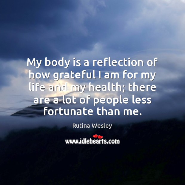 My body is a reflection of how grateful I am for my Image