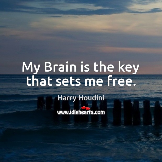 My Brain is the key that sets me free. Image