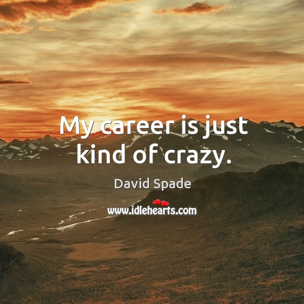 My career is just kind of crazy. David Spade Picture Quote