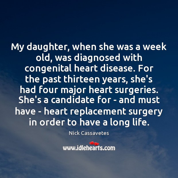 My daughter, when she was a week old, was diagnosed with congenital Image