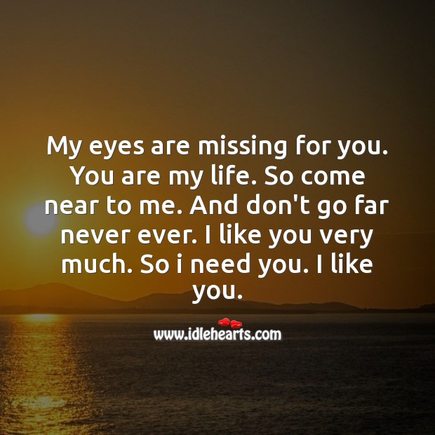 My eyes are missing for you Image