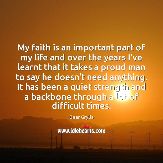 My faith is an important part of my life and over the Image