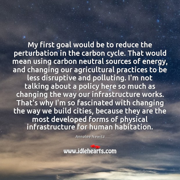 My first goal would be to reduce the perturbation in the carbon Goal Quotes Image